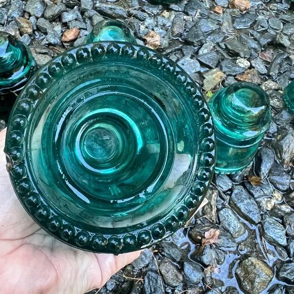 Hemingray (3) vintage glass insulators - Picture 4 of 4